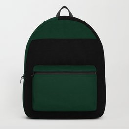 Dark Green and Black Backpack | Black, Darkgreencolor, Solidcolors, Twotone, Pattern, Modern, Decorative, Rectangle, Fashion, Darkgreen 