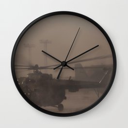 Russian Search and Rescue teams deploy by helicopter from Karaganda Kazakhstan Wall Clock