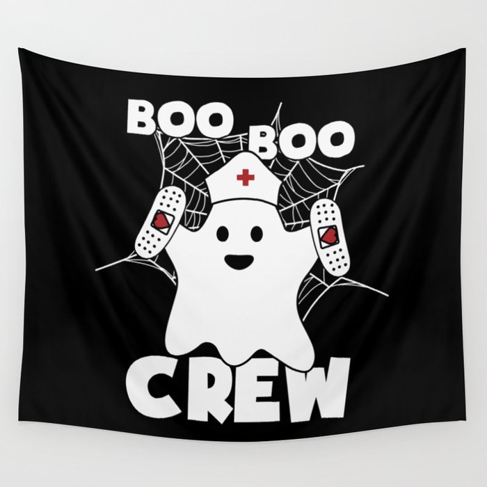 Boo Boo Crew Halloween Nurse Wall Tapestry