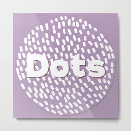 Dot On Dot Lilac White Doodle Pattern Metal Print | Graphicdesign, Dots, Doodle, Duocolor, Minimalistic, Digital, Typography, Elipses, Pattern 