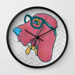 Rufus the Intelligent Geek Hound Wall Clock