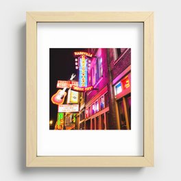 Music City Neons Of Nashville Tennessee 1x1 Recessed Framed Print