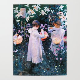 Sargent Carnation Lily Lily Rose Poster