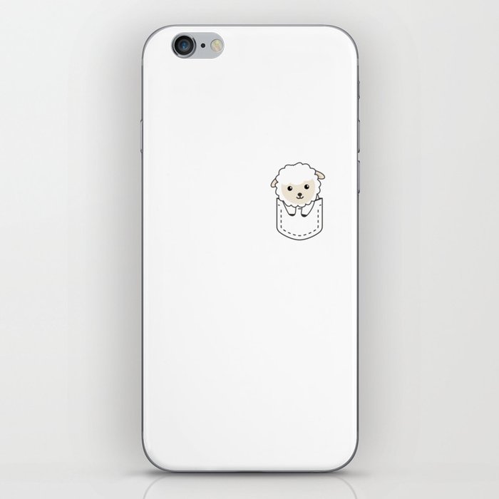 Sheep In Pocket Cute Sheep In Breast Pocket iPhone Skin