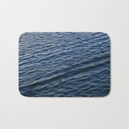 Gentle Breeze on River Surface Bath Mat | Digital, Photo, Texture, Riverwater, Nature, River, Ripples, Abstract, Blue, Riversurface 