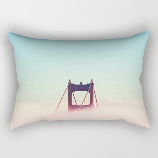 Pastel Sky Bridge New York Rectangular Pillow