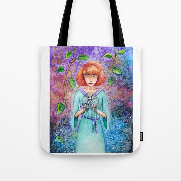 The girl and the whale Tote Bag