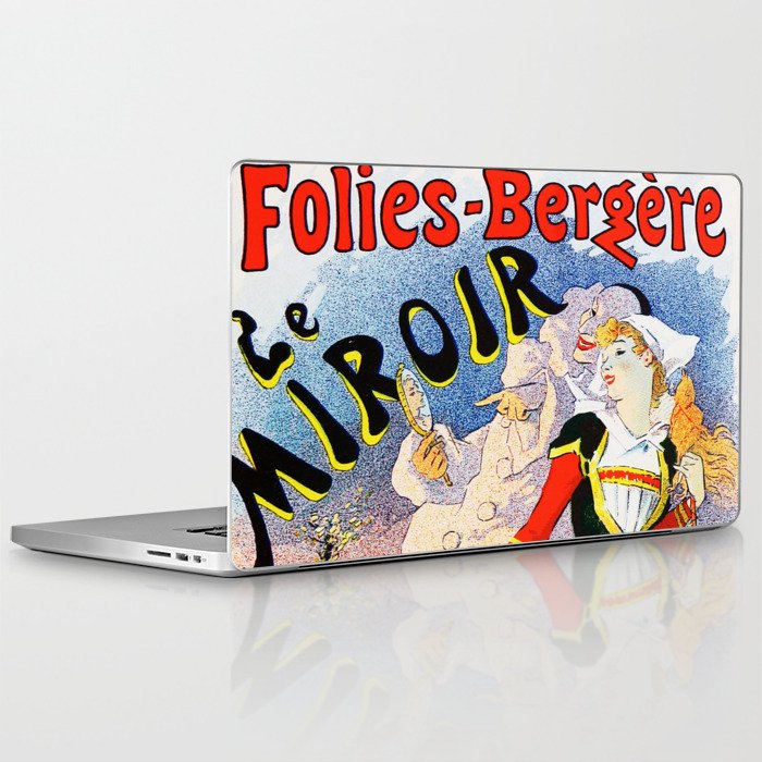 Jules Cheret Folies-Bergere Le Miroir 1896 Laptop & iPad Skin by