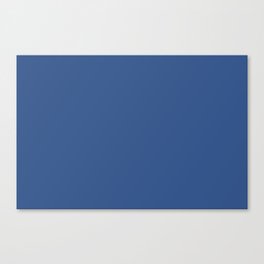 Solid Color Navy Blue Pairs to 2020 Color of the Year Pantone Classic Blue 19-4052 Canvas Print