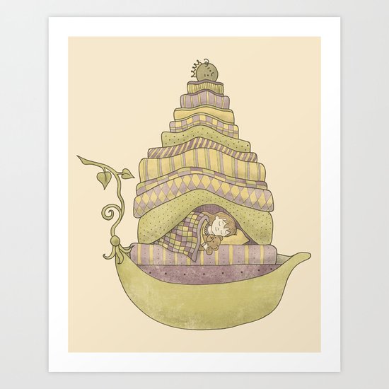 Princess Pea and the Girl Art Print