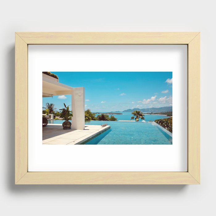 Luxury Tropical Pool Recessed Framed Print