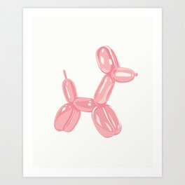 Balloon Dog - Pink Art Print