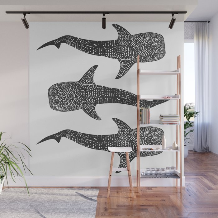 Whale Shark Trio Wall Mural