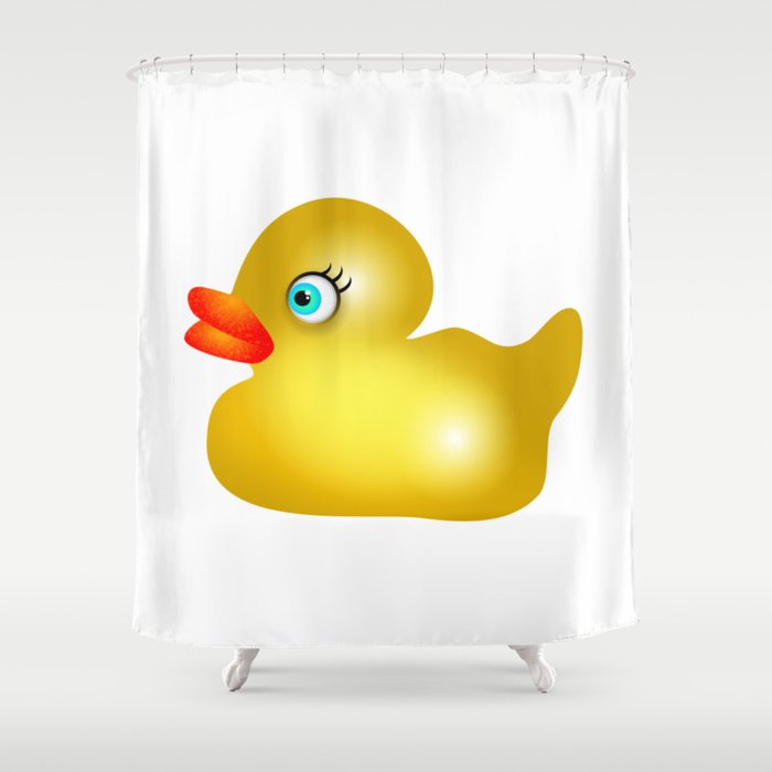 Yellow Rubber Duck Shower Curtain By Prawny Society6