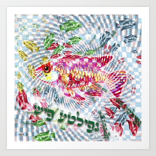 fish pattern Art Print