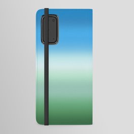dark blue and green ombre gradient Android Wallet Case