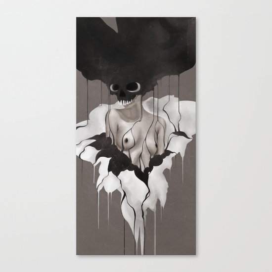Death By Chocolate Monochrome Canvas Print