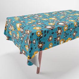 Field of Flowers Blue Tablecloth
