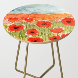 Sky and Poppy Field Side Table