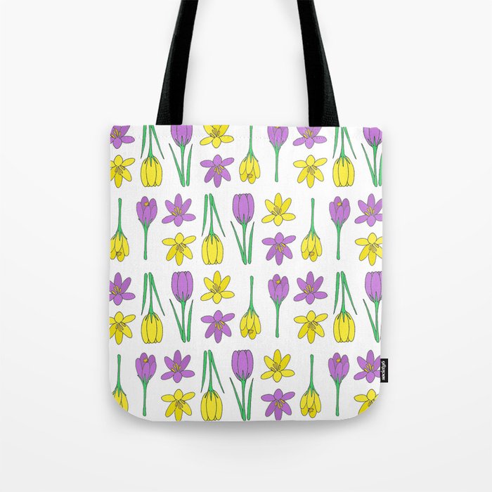 Crocus Pattern Tote Bag