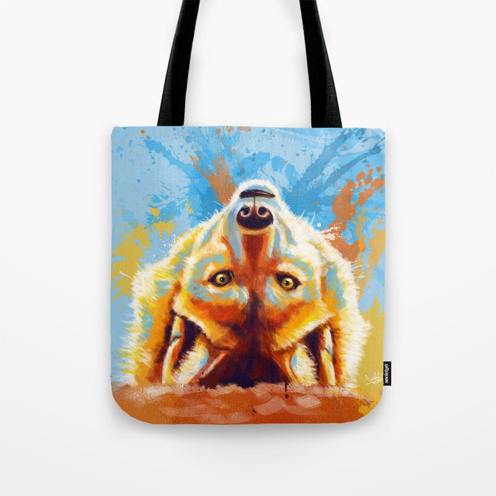 Hey! - Wolf portrait Tote Bag
