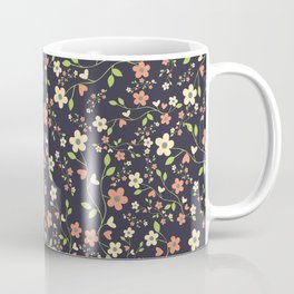 Pale Yellow and Melon Color Modern Floral Seamless Pattern Coffee Mug