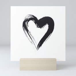 Heart - dry brush art Mini Art Print