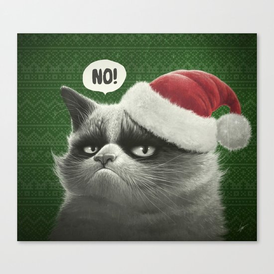 Grumpy Xmas Canvas Print