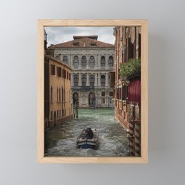 Morning Commute - Venice, Italy Framed Mini Art Print