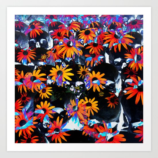 skullflowers Art Print