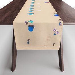 USA Photography - Miami Beach From Bird Perspective Table Runner