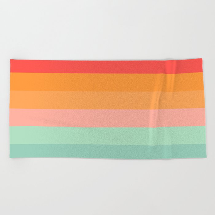Vintage Rainbow Beach Towel