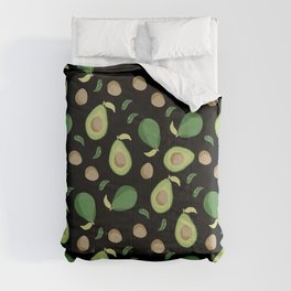 Avocado gen z fashion apparel food fight gifts black Comforter