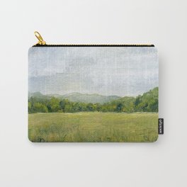 Vermont Landscape Mountain Fields Trees Pastures Oil Painting Carry-All Pouch | Greenmountains, Landscapeart, Original, Feilds, Vermontlandscape, Vermontprint, Serene, Natureart, Trees, Realism 