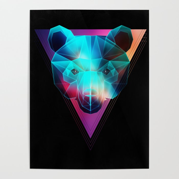 Cosmic Bear Triangle Poster