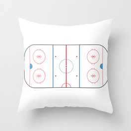 Hockey Rink Throw Pillow