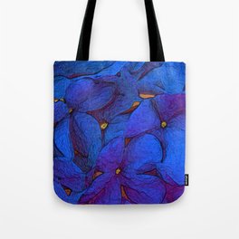 Crinkly floral blue Tote Bag