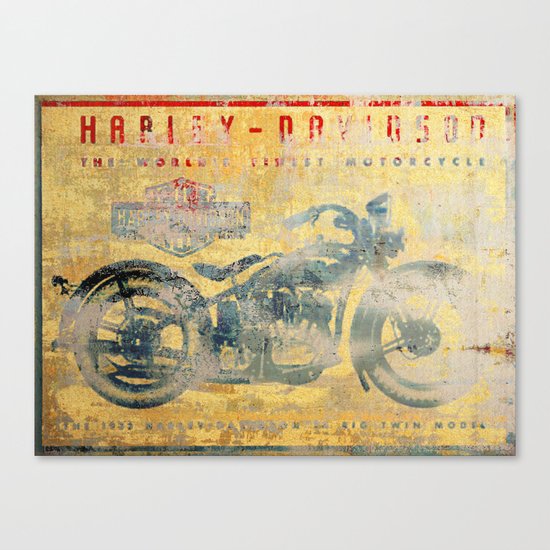 HD - Vintage Motorcycle Canvas Print