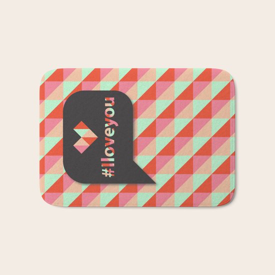 #Iloveyou Bath Mat