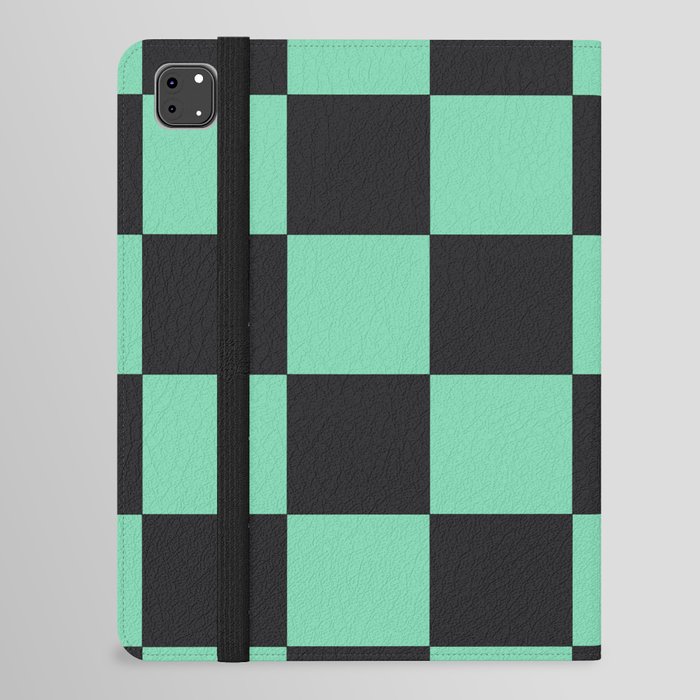 Anime Green Checkers iPad Folio Case