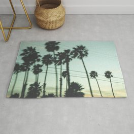 Los Angeles Palm Trees Rug