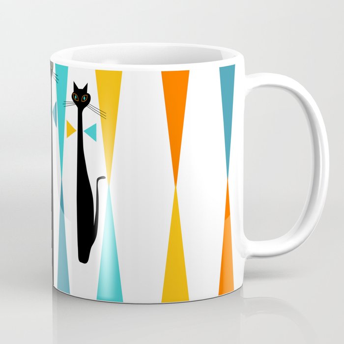 MidCentury Modern Art 10 Jester Cats Coffee Mug