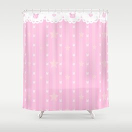 Kawaii Pink Shower Curtain