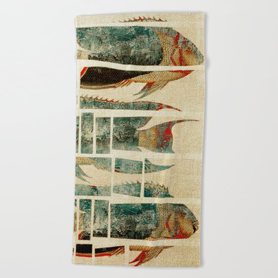Fish Under Strong Radiation 2 Beach Towel
