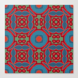The geometric texture. Boho-chic fashion. Abstract geometric ornaments. Vintage illustration pattern Canvas Print