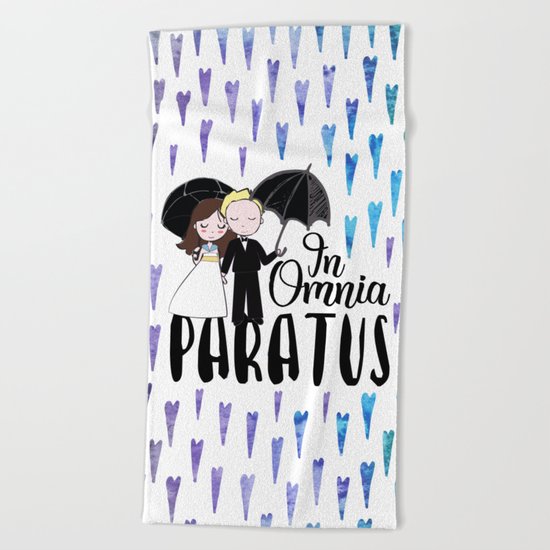 In Omnia Paratus Beach Towel