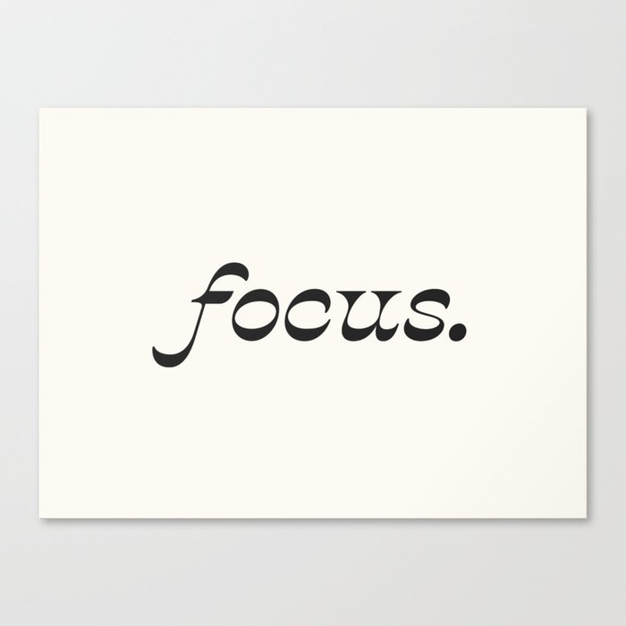 focus. Canvas Print