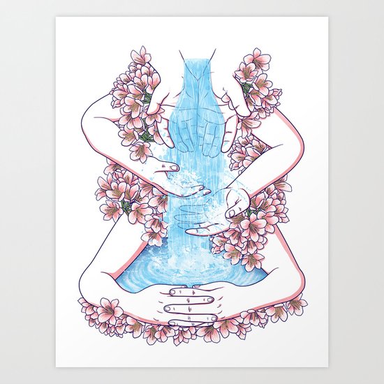 Like water through my hands Art Print