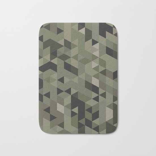 Isometric Camo Bath Mat