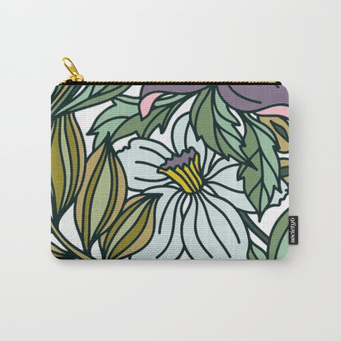 Lovely Vintage Flowers Carry-All Pouch